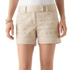 White House Black Market Tan Embellished Shorts 6